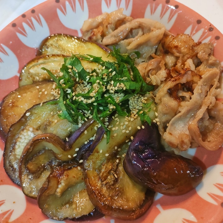 ナスと豚バラの炒め物
